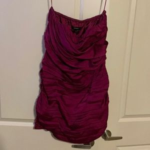 Express Plum Strapless Dress